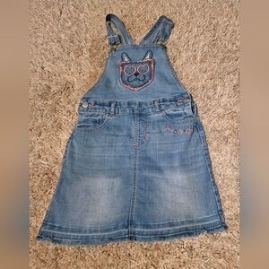 Jordache Blue Denim Kids Overalls Y2K Jumper Dress